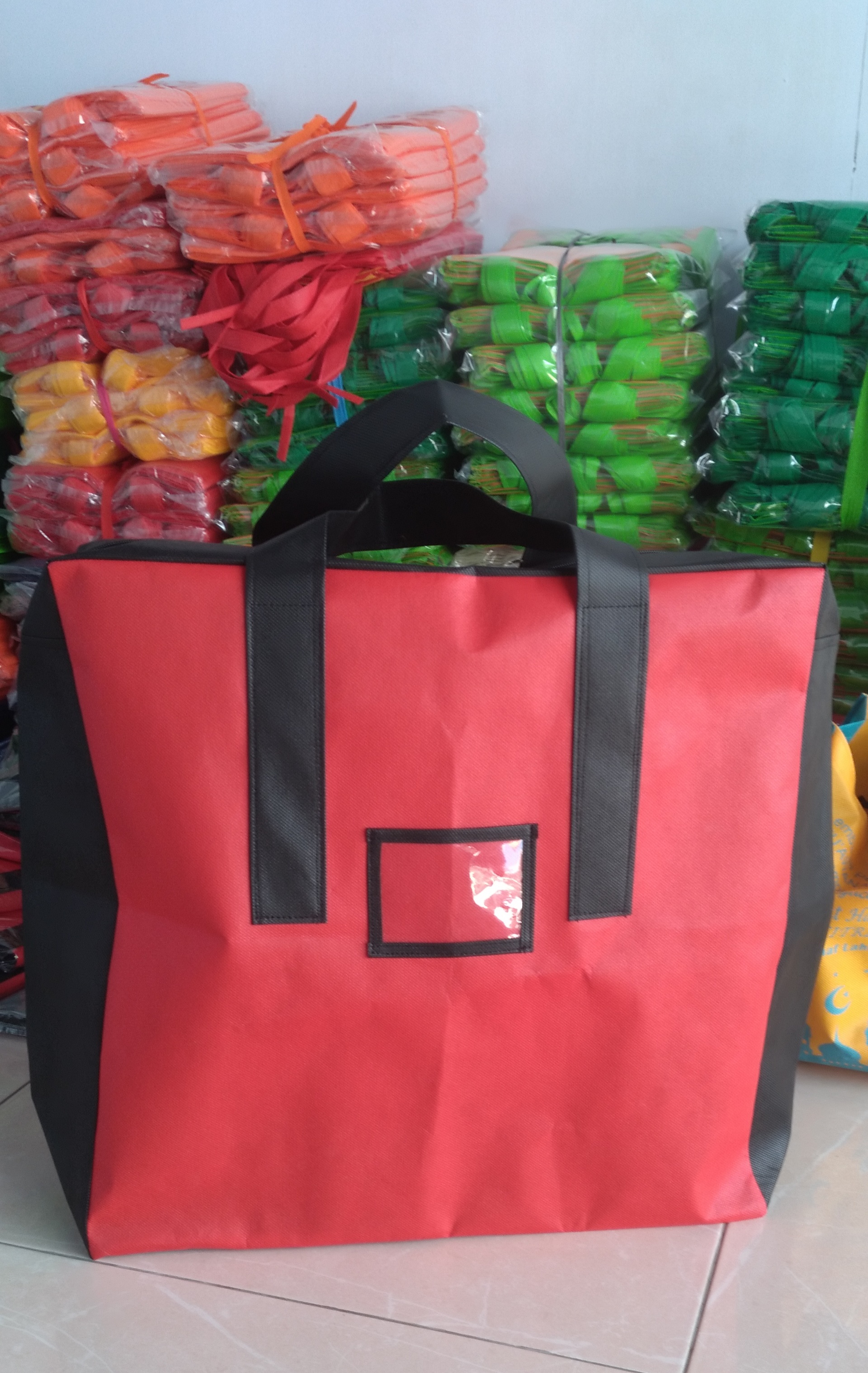 Tas laundry resleting pakai kantong nama